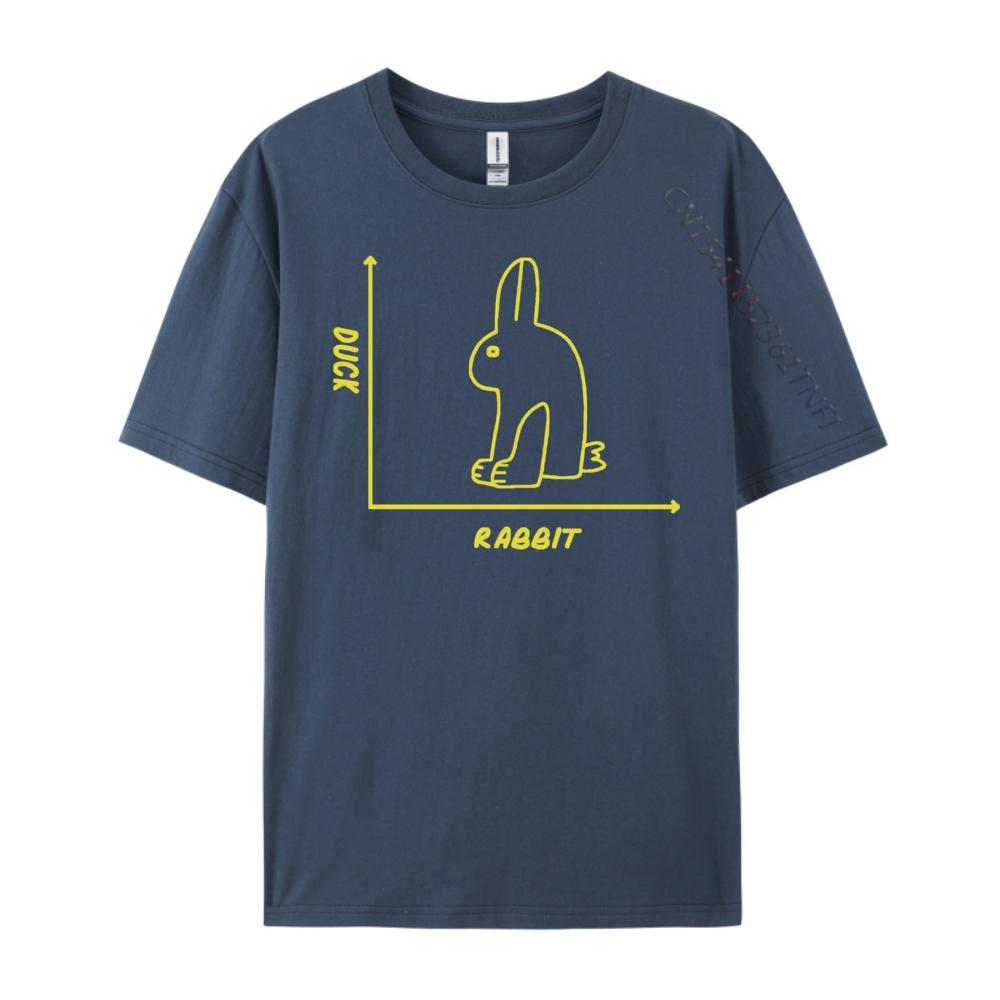 

Duck Rabbit Graph Fun Math Teacher Easter Tee XS Graphic T Shirts Oversize Man Loose 4XL