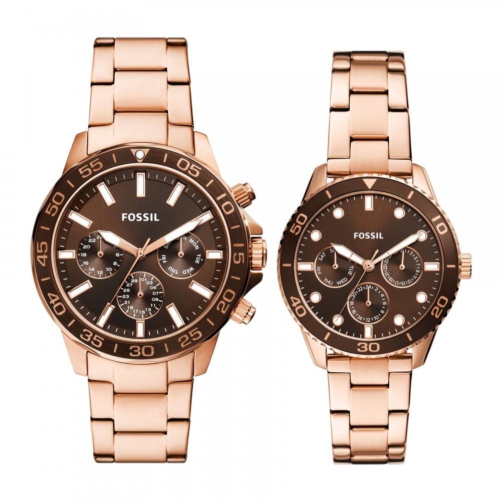 

Fossil Men s His and Hers Multifunction, Rose Gold-Tone Stainless Steel Watch
