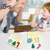 2 Pcs Hide And Seek Set Christmas Wooden Family Game Toy Interactive Xmas Hide And Seek Blocks for Home Festival Party Games