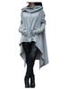 Women Plaid Hooded Sweatshirt Long Sleeve Plush Winter Top Warm Cozy