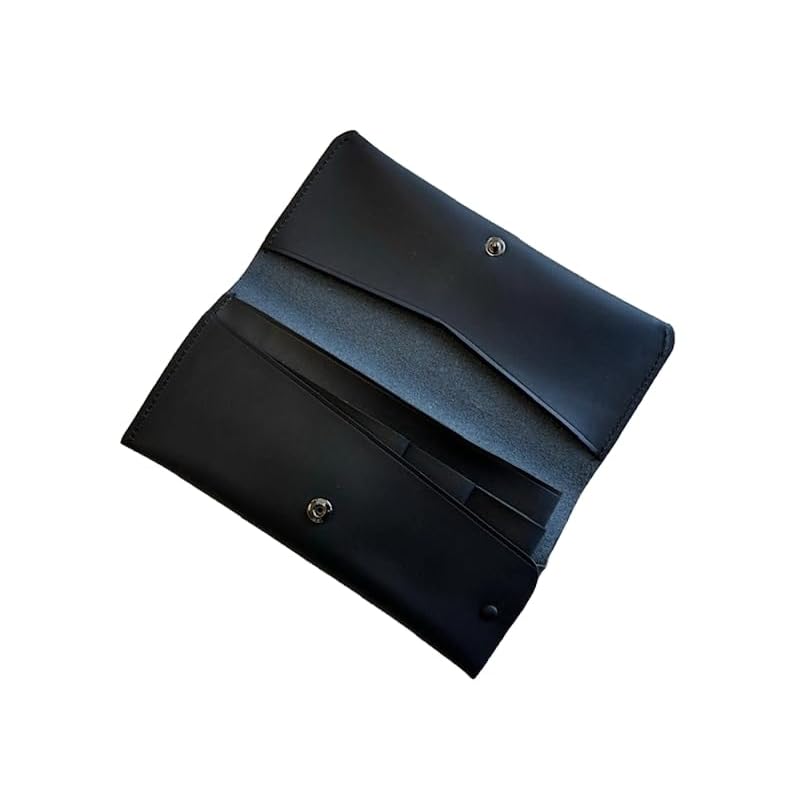

[MASACCIO] Made of cowhide Bill-sized ultra-small long wallet Over‘d-lap mini wallet Tanned leather card pocket Slit specifications unisex thin wallet