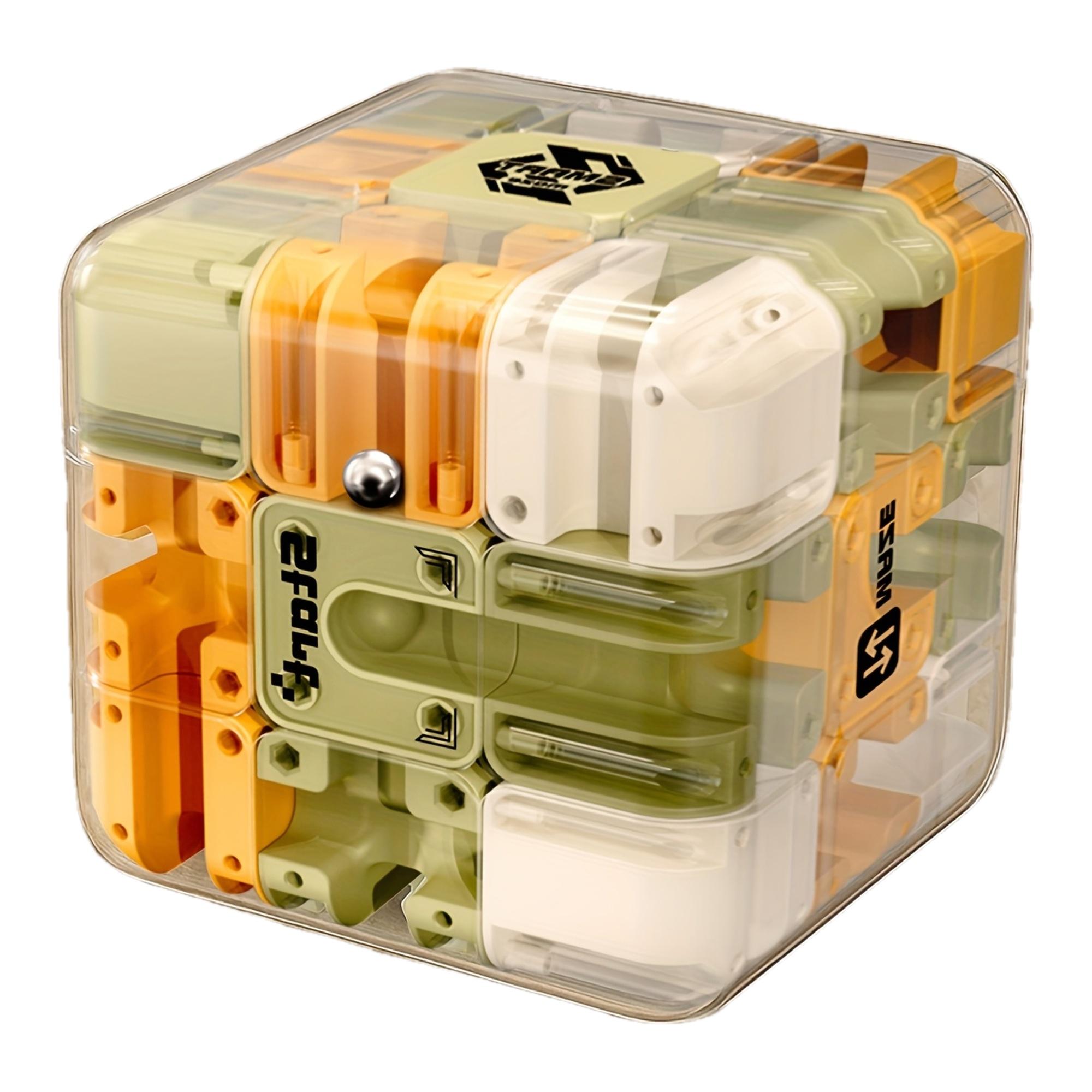 

3D Лабиринт Куб, Развивающая игрушка Детские игрушки-головоломки Сувениры для дня рождения Подходит для возраста 3+ Цвет аксессуара случайный, 3D Пазл Лабиринт