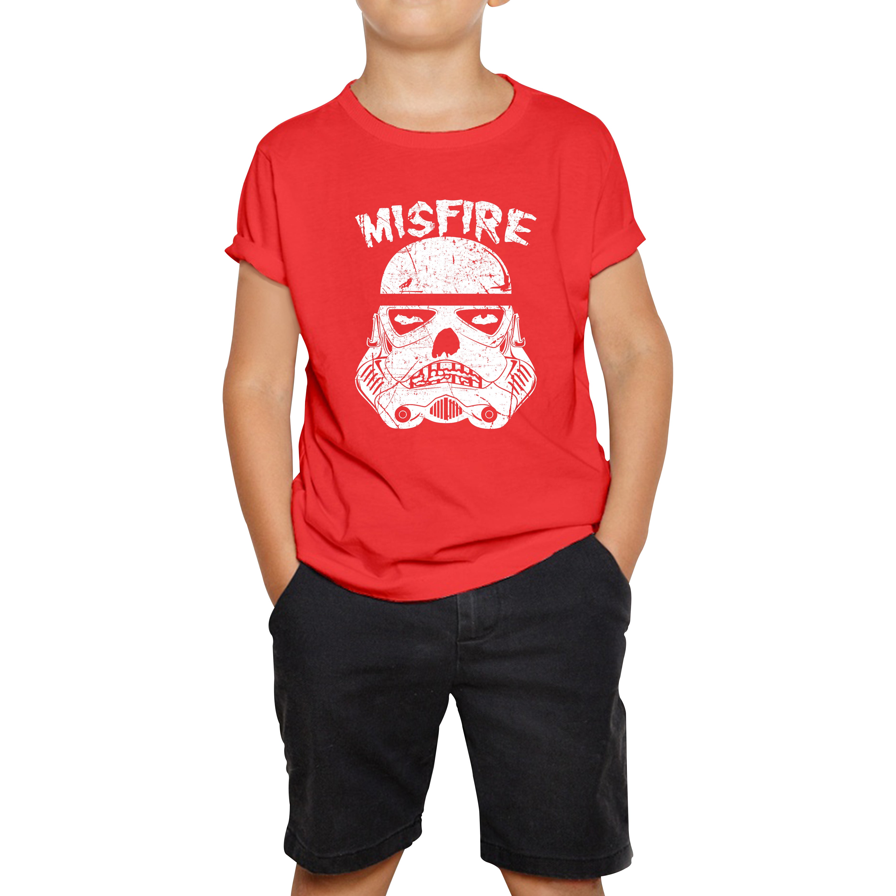 Misfire The Dark Side Made Me Do It Spoof Trooper Armor Helmet Movie Series Kids Tee 120