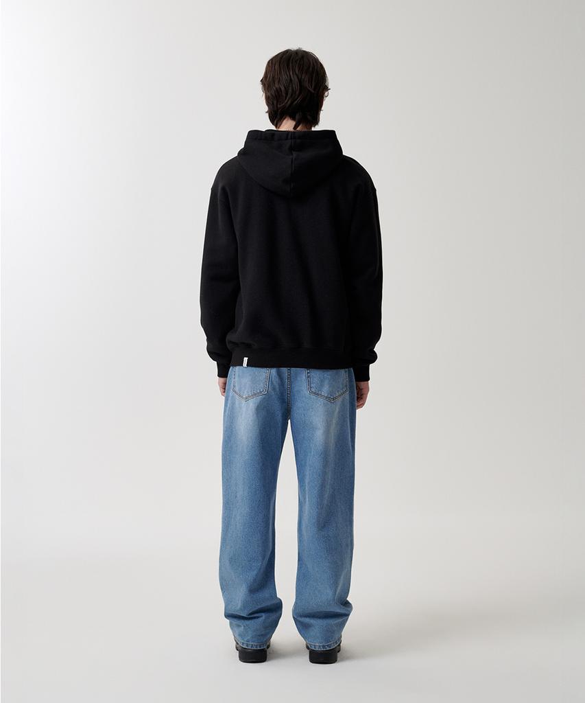 Mahagrid Mah Cut Off Applique Zip-Up Hoodie Black(Mg2Fsmm492A)