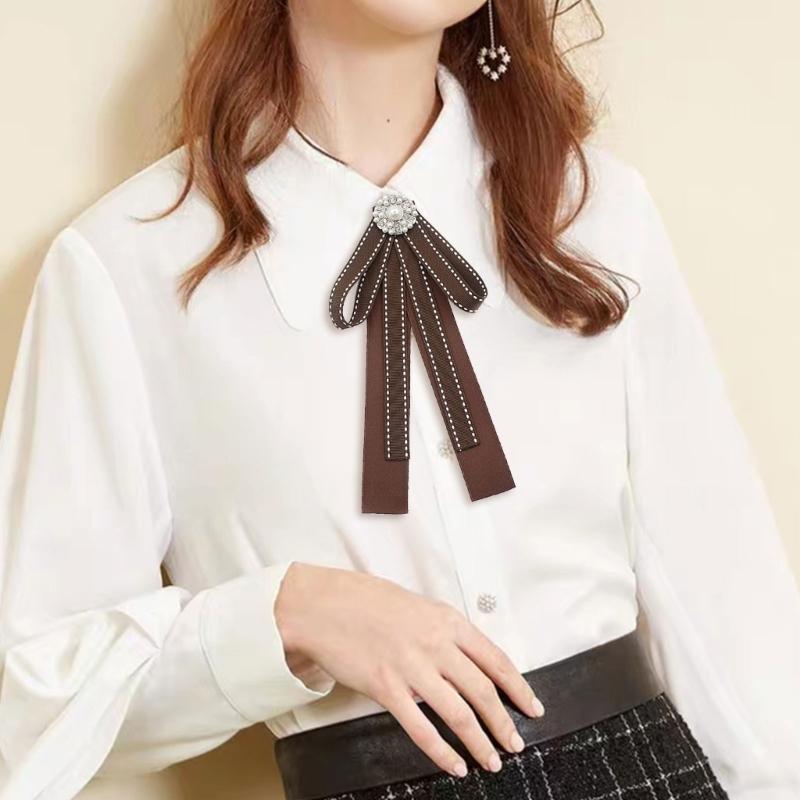 Stylový stužkový límec Motýlek Elegantní ozdoba košile pro módní dámské halenky