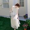 Casual temperament sleeveless vest skirt set women's summer new thin meat cover wear two-piece set