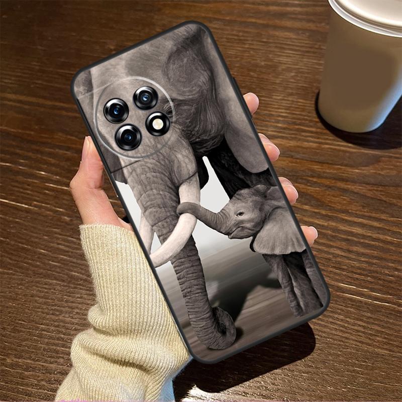 Elephant Baby Nature Case For OnePlus 13T 10T 8T 10R 13R 15 R 13 12 11 9 10 Pro Nord CE 5 2 3 4 Lite N20 N30 Cover