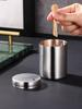 Stainless Steel Gold Cylinder High-grade Toothpick Box Barrel Hotel Toothpick Holder Metal Toothpick Dispenser Tooth Pick Holder