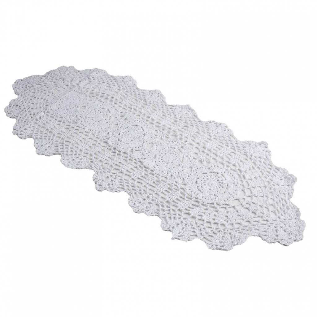 Cotton Table Runner Floral Oval 30x80cm Dining Table