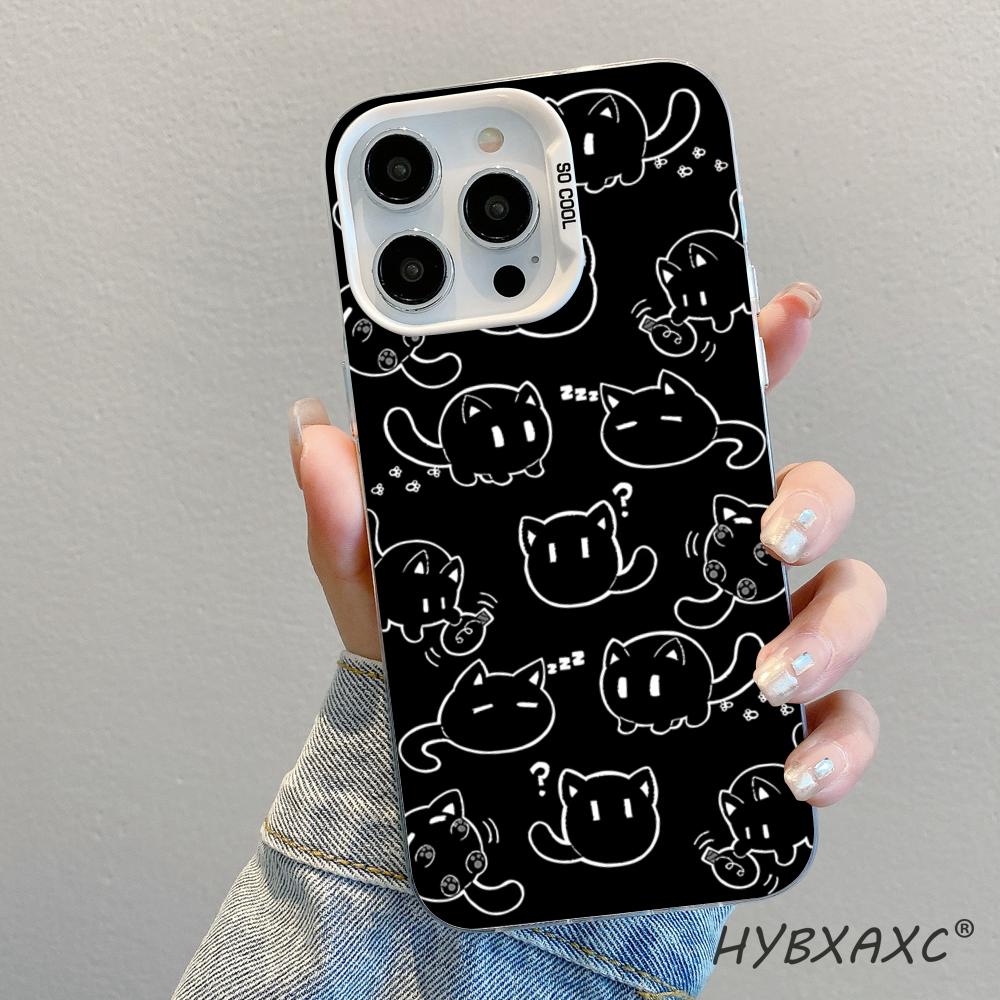 Cute and beautiful Phone Case Colored Silvery Metal IMD FOR IPhone 15 14 11 12 Pro 13 16 Pro MAX XR XS Matte Transparent Cover