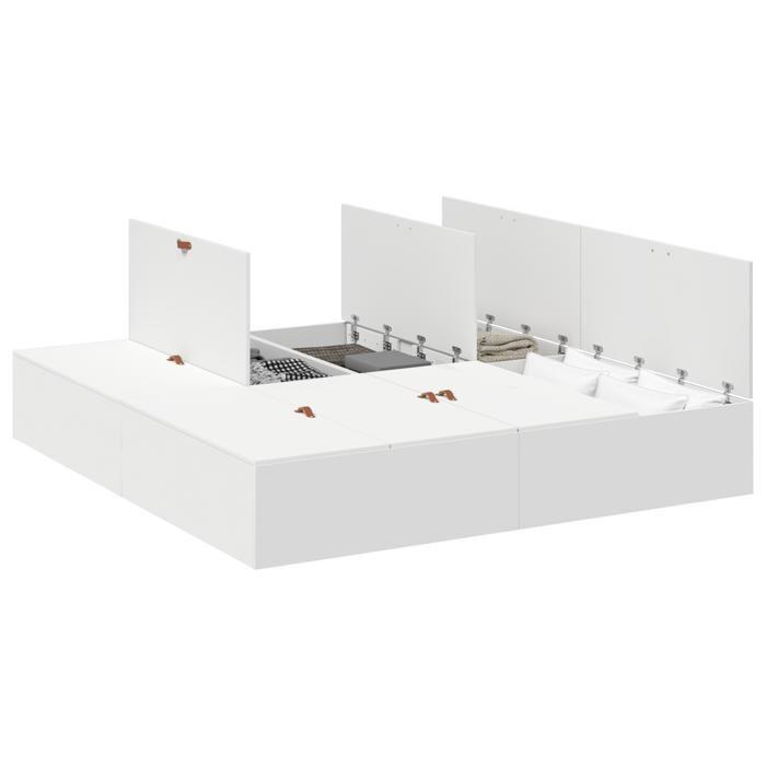 VidaXL Bed Frames with Storage White 200x200 Cm 3335357