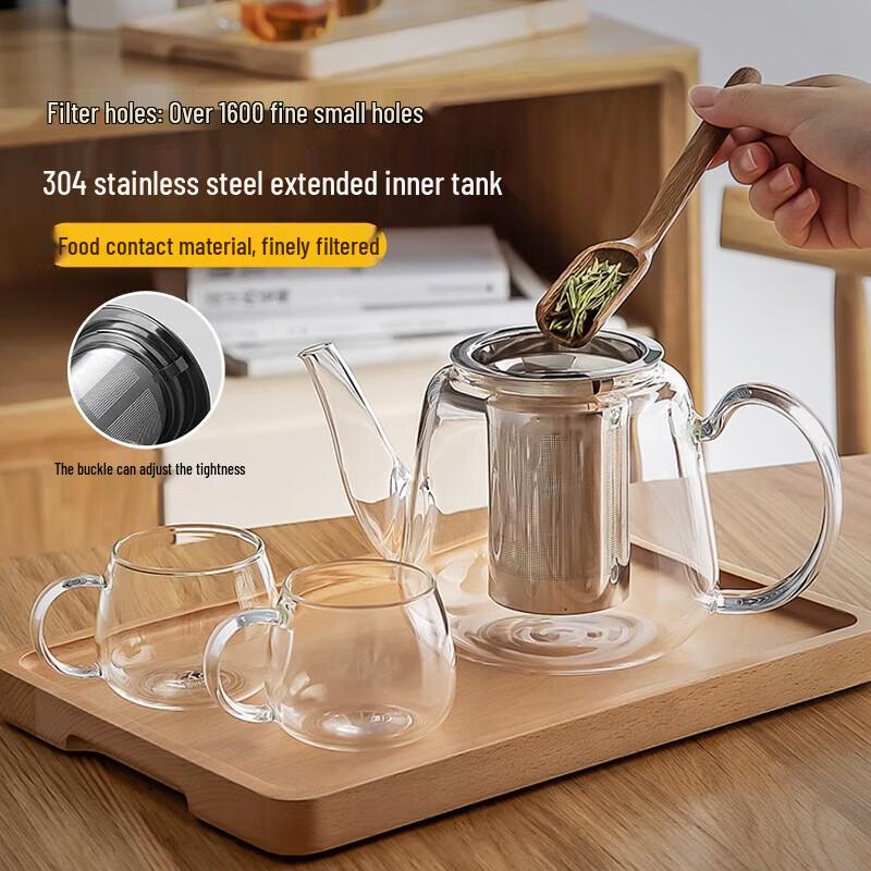 YIHUTEA Glass Steaming & Brewing Tea Pot