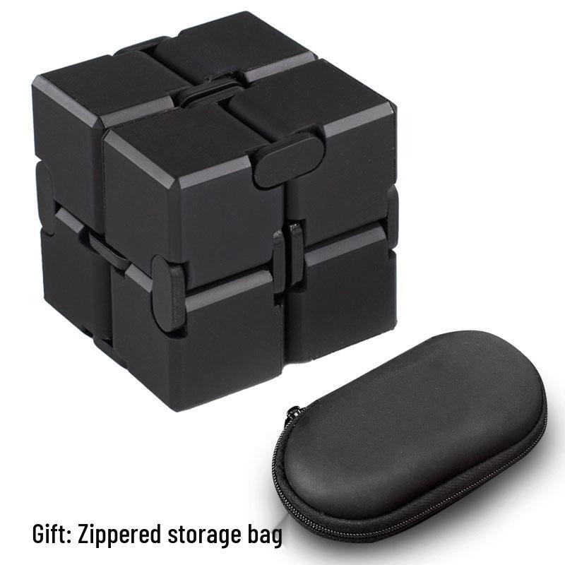 Cube Infini en Alliage Métallique Jouet Décompression Doigt pour Adultes