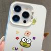Silver Cute Frog Phone Case for iPhone 17/15 Pro Max/14 Pro/13/16 Pro