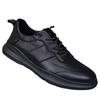New casual leather waterproof, non-slip and wear-resistant business casual elastic band injection molding shoes
