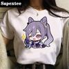 Genshin Impact Top Women Funny Summer Tshirt Female Funny Harajuku Japanese Clothes