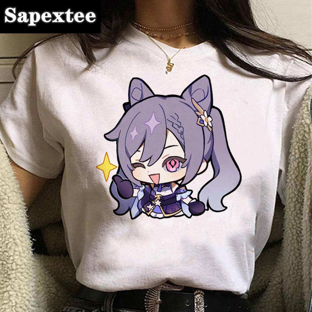 Genshin Impact top women funny summer tshirt female funny harajuku Japanese clothes