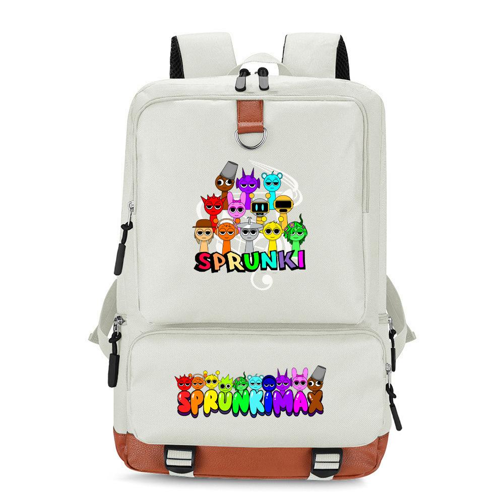 Srunki Backpack Multifunctional Large Capacity Business Backpack Lightweight Burden Reduction Primary and Secondary School Student Bag