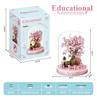 Pink Bear Balloon House Castle Building Set - Compatible with LEGO Blocks, Perfect Birthday Gift for Girls