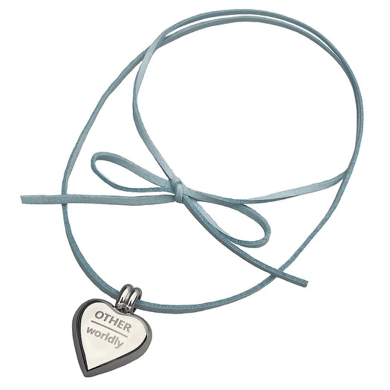 

OTHER-worldly Heart Surgical Pendant Necklace [blue Suede] FREE