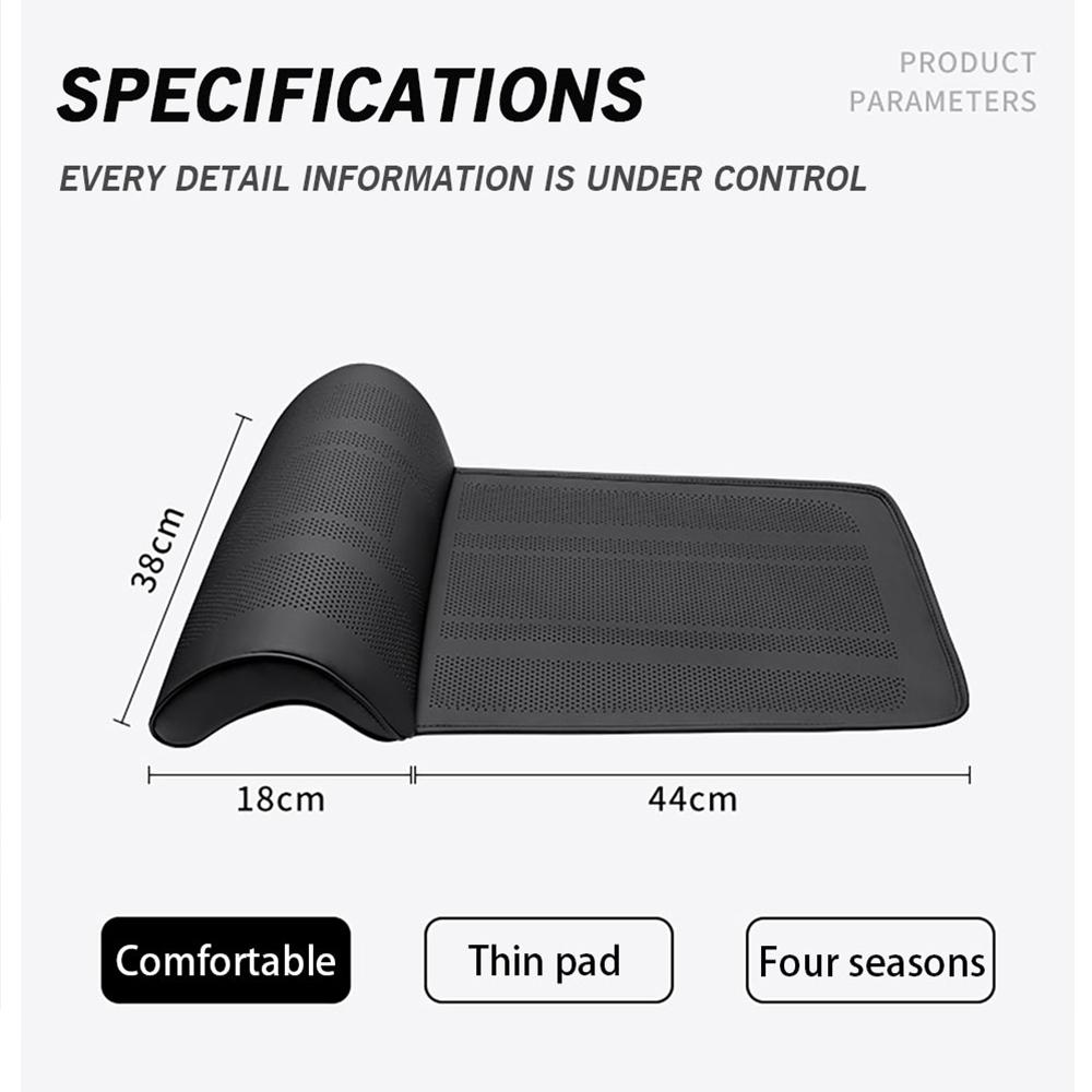 Universal Leather Car Seat Cover with Leg Support, Breathable Non-slip Padding, Relieve Fatigue Seat Cushion Protector