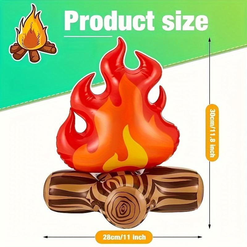 1pcs PVC Inflatable Artificial Campfire Frameless Plastic Camping Party Decoration Indoor Outdoor Scene Props Thanksgiving