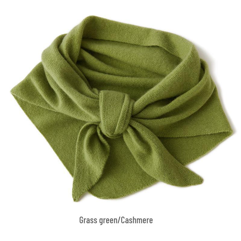 Women's 100% Pure Goat Cashmere Triangle Scarf - Autumn/Winter Knitted Warm Shawl