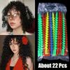 20Pcs Set Heatless Curls Mixed Color Spiral Hair Styling Tools Random Curling Rods for Cold Perming Suitable for Hair Salons