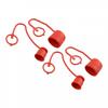 Weatherproof For Hydraulic Coupler Dust Covers 2 Sets Flat Face Red Color