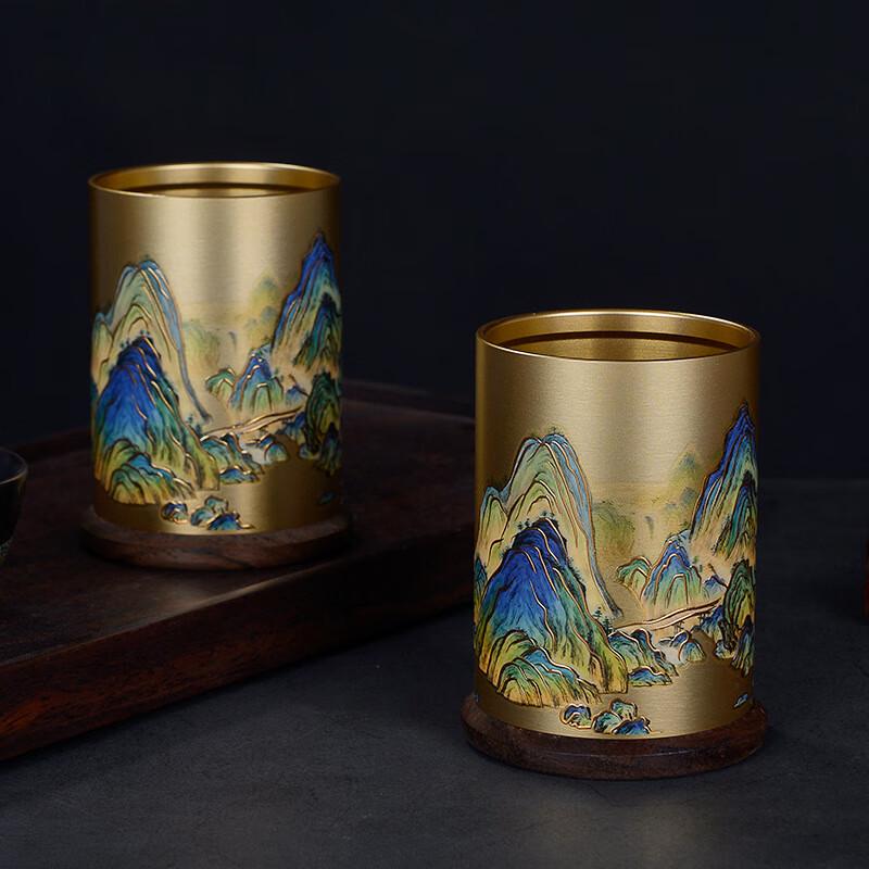 Junzhuang Gongfu Tea Ceremony Copper Wood Six Gentlemen Tool Set