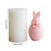 3D Bunny Egg Candle Silicone Mold Easter Resin Casting Mould for DIY Candle Making Clay Craft Plaster Home Decoration