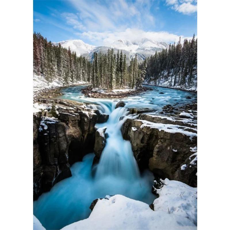 Modern Beautiful Nature Landsscape Canvas Painting Forest Mountain Lake Aurora Mural Prints Poster for Living Room Home Decor