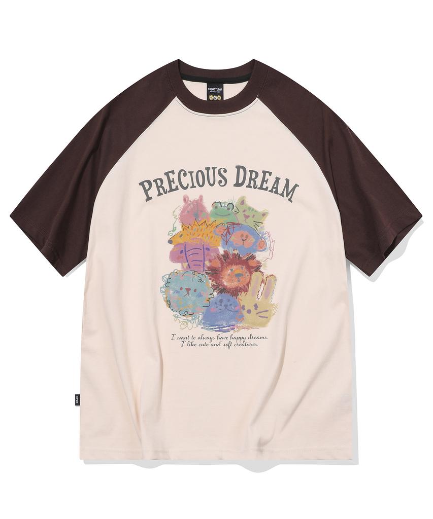 CPGN STUDIO Precious Raglan Short Sleeve Tee Brown