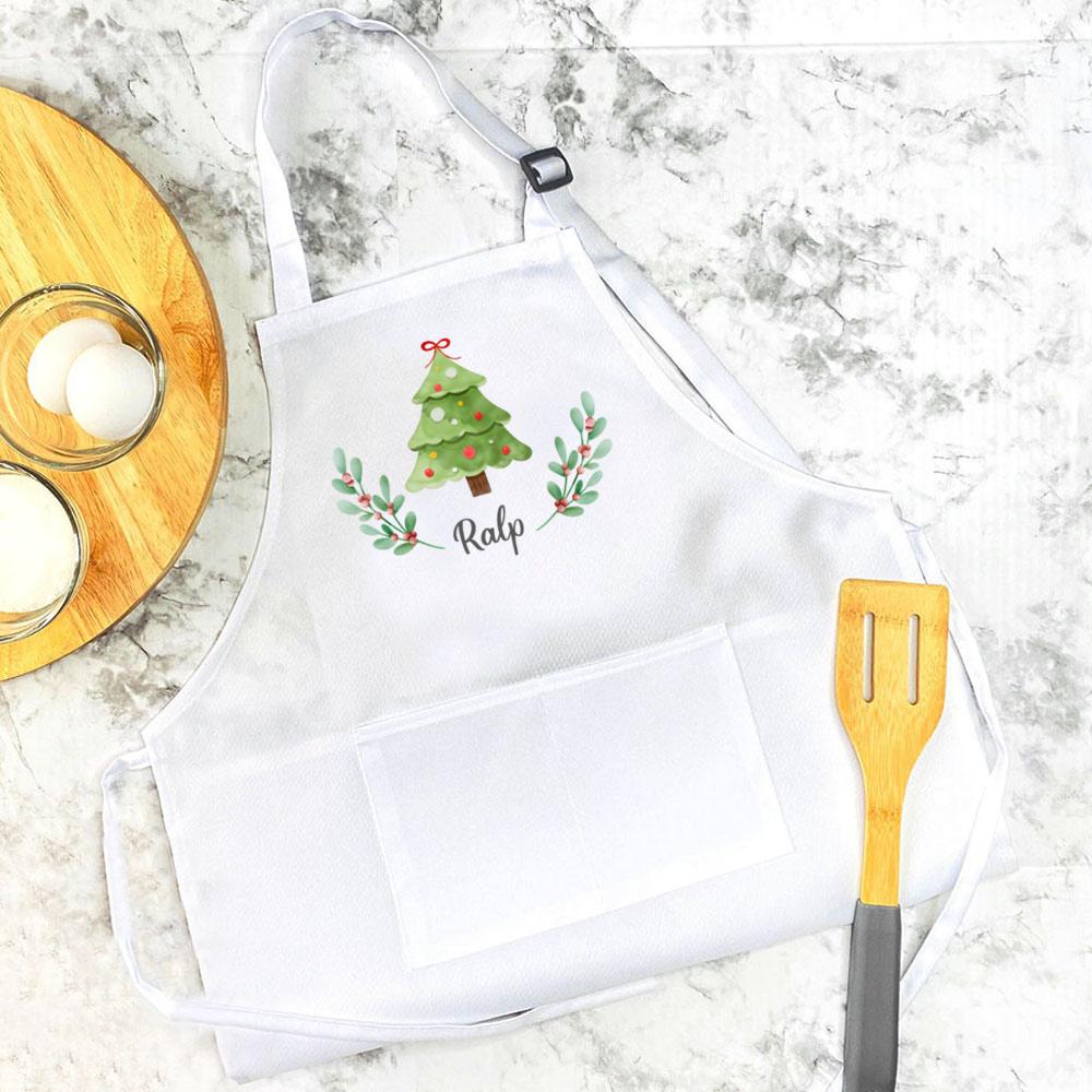 Personalised Christmas Apron Christmas Holiday Cooking Baking Apron Children Gift Custom Letter with Name Xmas Apron Kids Gifts