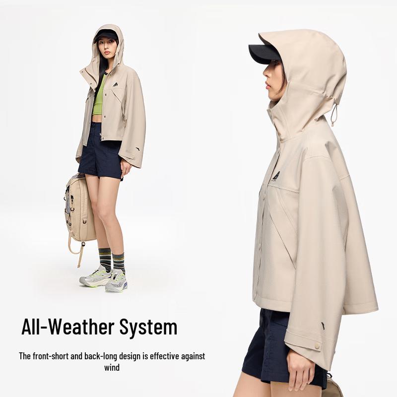 ANTA Women s Windproof Waterproof Outdoor Shell Jacket L