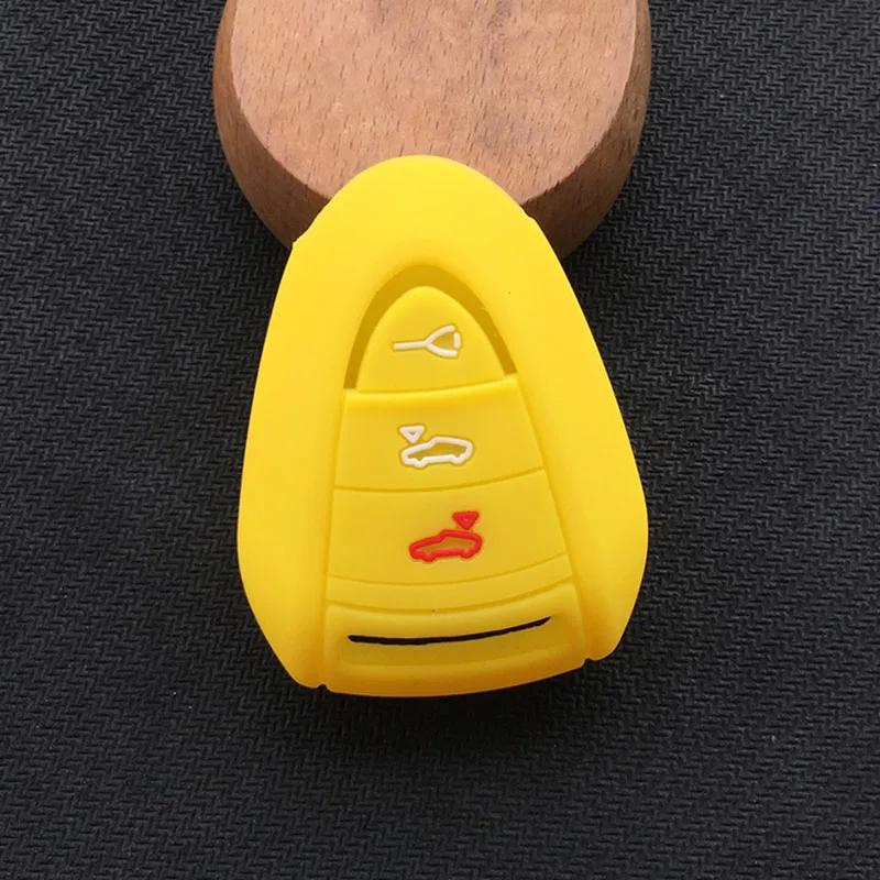Silicone Rubber Folding Flip Remote Key Fob for Porsche 911 997 Boxster S 2S 4S Turbo Cayman 996 Cayenne key accessories