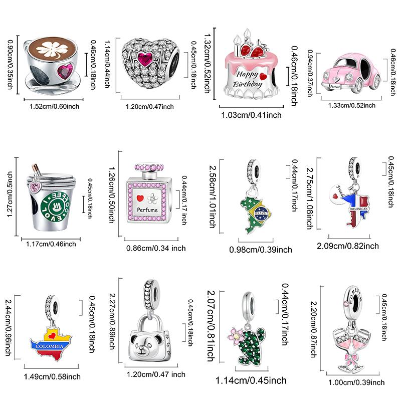 Copper Daily Travel Life Charms Beads Fit Diy Bracelet Necklace Making Gift Of High Quality Fine Jewelry For Womens