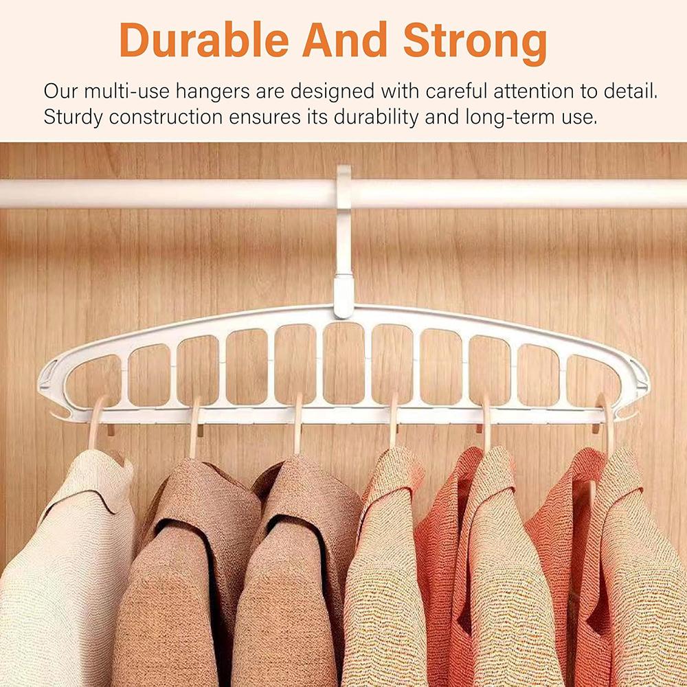 1PC 11-Hole Multi-functional Clothes Hanger for Dormitory Home-use Spiral Plastic Closet Drying Hanger Support