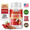 Berberinhydrochlorid Nahrungsergänzungsmittel 1200 mg, 120 Kapseln. Unterstützt Gewichtsmanagement, glykämisches Gleichgewicht und Herz-Kreislauf-Gesundheit.