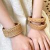 Vintage Ethnic Style Bangle Simple Bohemian Braided Bracelet Rattan Woven Bracelet  Vacation