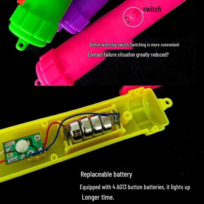 Kinder Leuchtstab Stern Requisiten - Fluoreszierende Konzertunterstützung Fünfzackiger Stern Leuchten