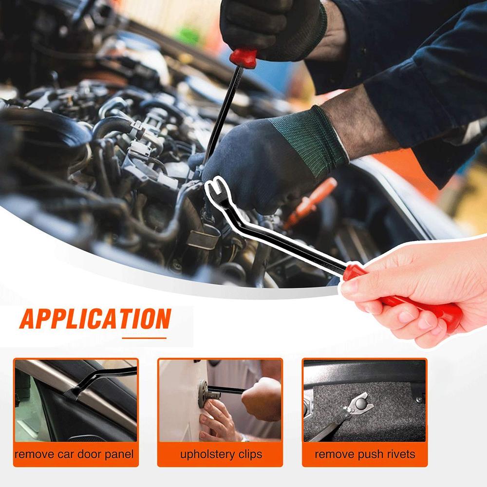 100 Pcs Car Retainer Clips Body Plastic Rivets Fasteners Push Bumper Door Trim Panel Screws with Removal Tool