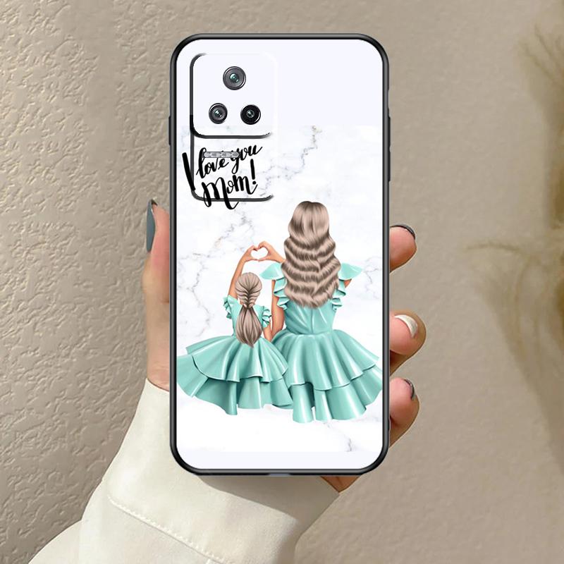 Baby Mother Brown Girl Family Case For Xiaomi 15 Ultra 13 14 13T 14T 15T Pro 17 Pro Ma  POCO F7 F5 F6 X5 X6 X7 Pro Cover