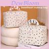 Polyester Heart Pattern Travel Makeup Bag With Breathable Storage For Women