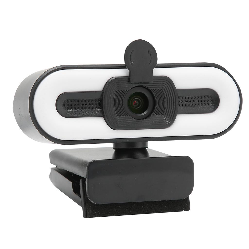 Webcam USB2.0 1080P HD 30FPS High Resolution LED Light PC Camera with Microphone for Live Streaming