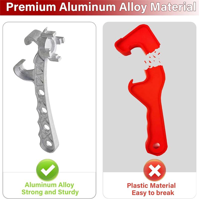 A96I-2Pack Multifunction Aluminum Bucket Opener, 5 Gallon Pail Opener, Metal Bucket Opener, Lid Remover Opener Tool
