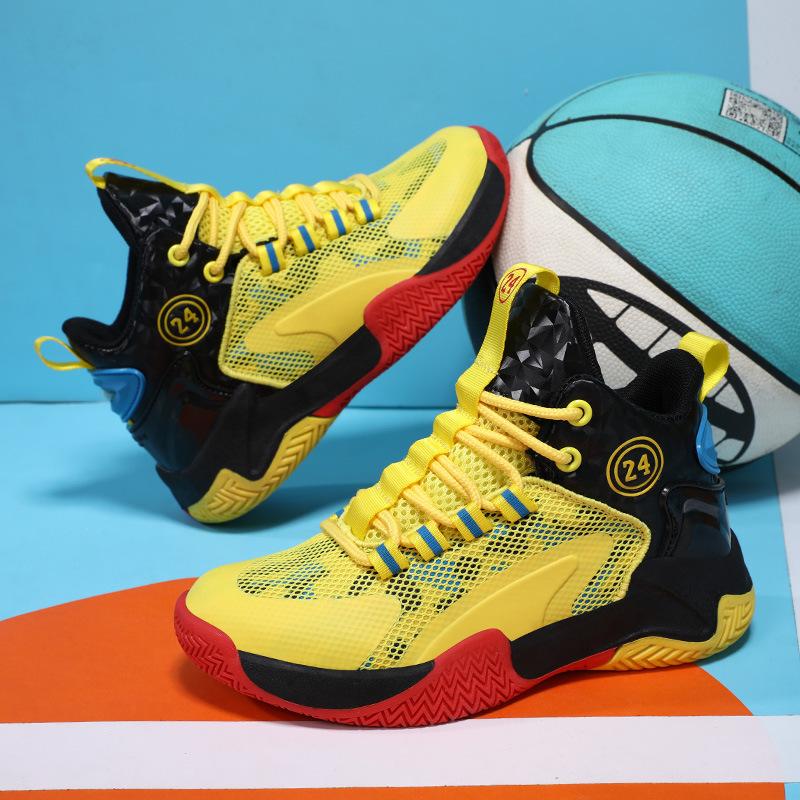 Guochao children's basketball shoes spring and autumn boys' shoes new mesh shoes breathable small shoes middle and old students