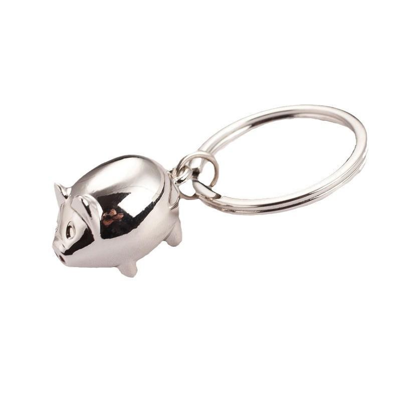 Personalized Boutique Mini Pig Keychain: Creative Small Gift & Engravable