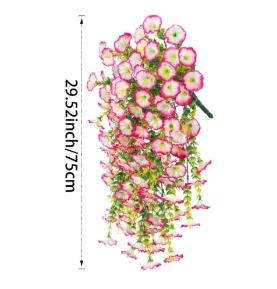 Fake Morning Glory Hanging Flowers-Artificial Petunias Plants For Home Garden Wall Hanging Wedding Party Festival Decoration