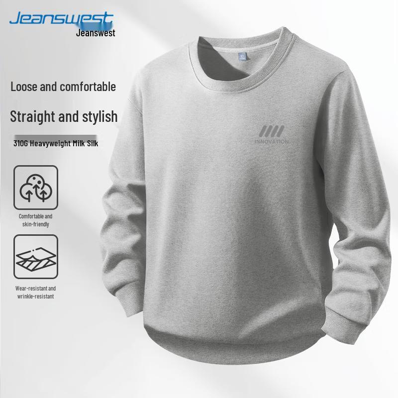 

JEANSWEST Мужской свитшот 2025 с круглым вырезом, свободного кроя XL